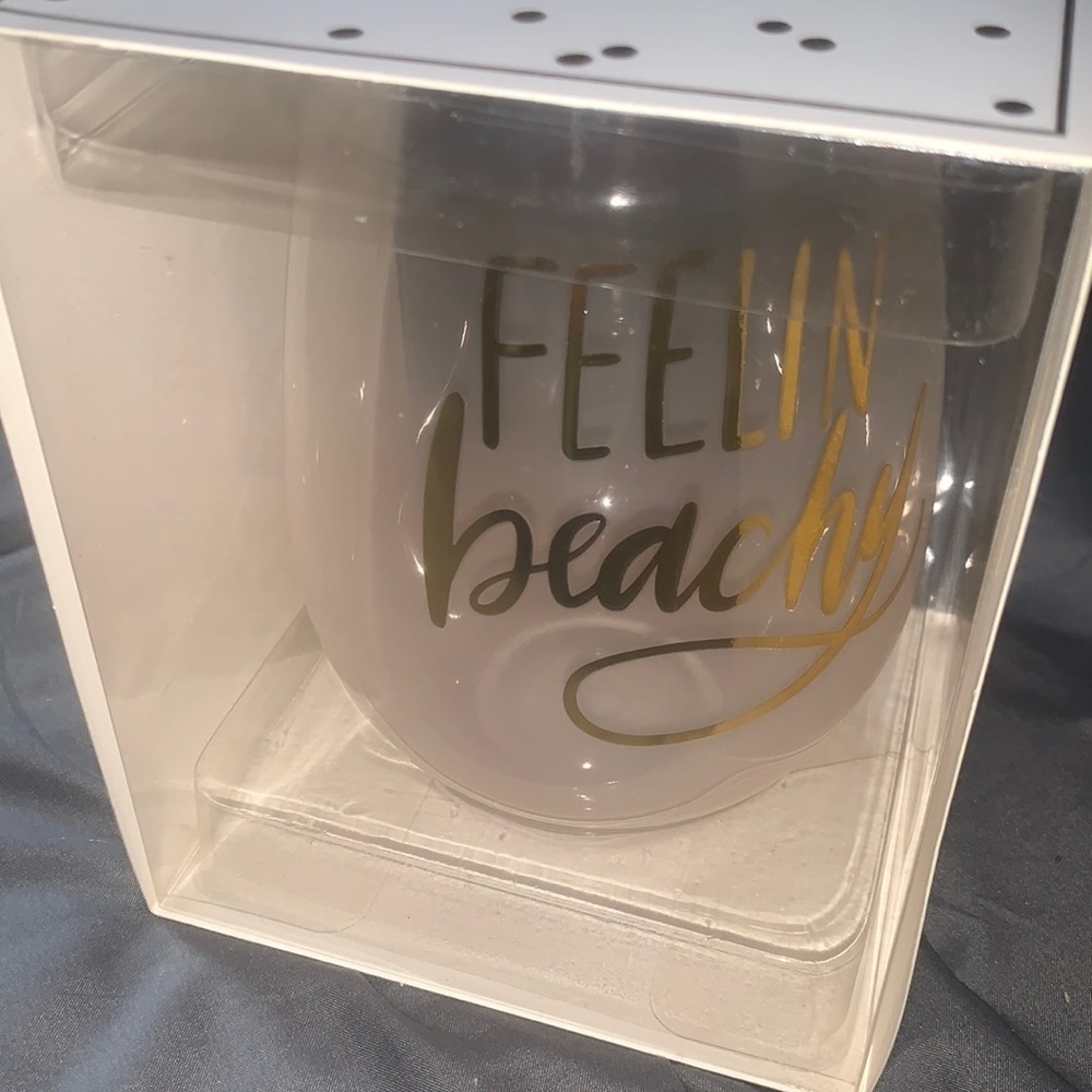 Jumbo stemless wine glass - Feelin’ Beachy NIB